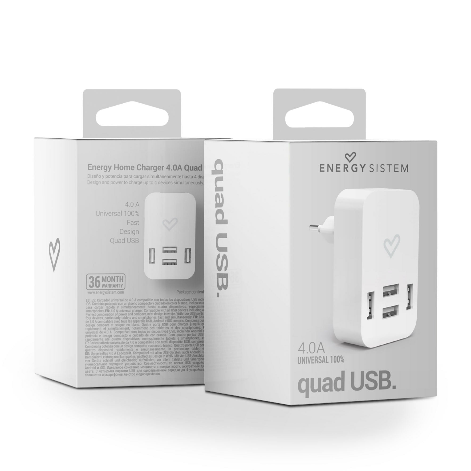 Home Charger 4.0A Quad USB