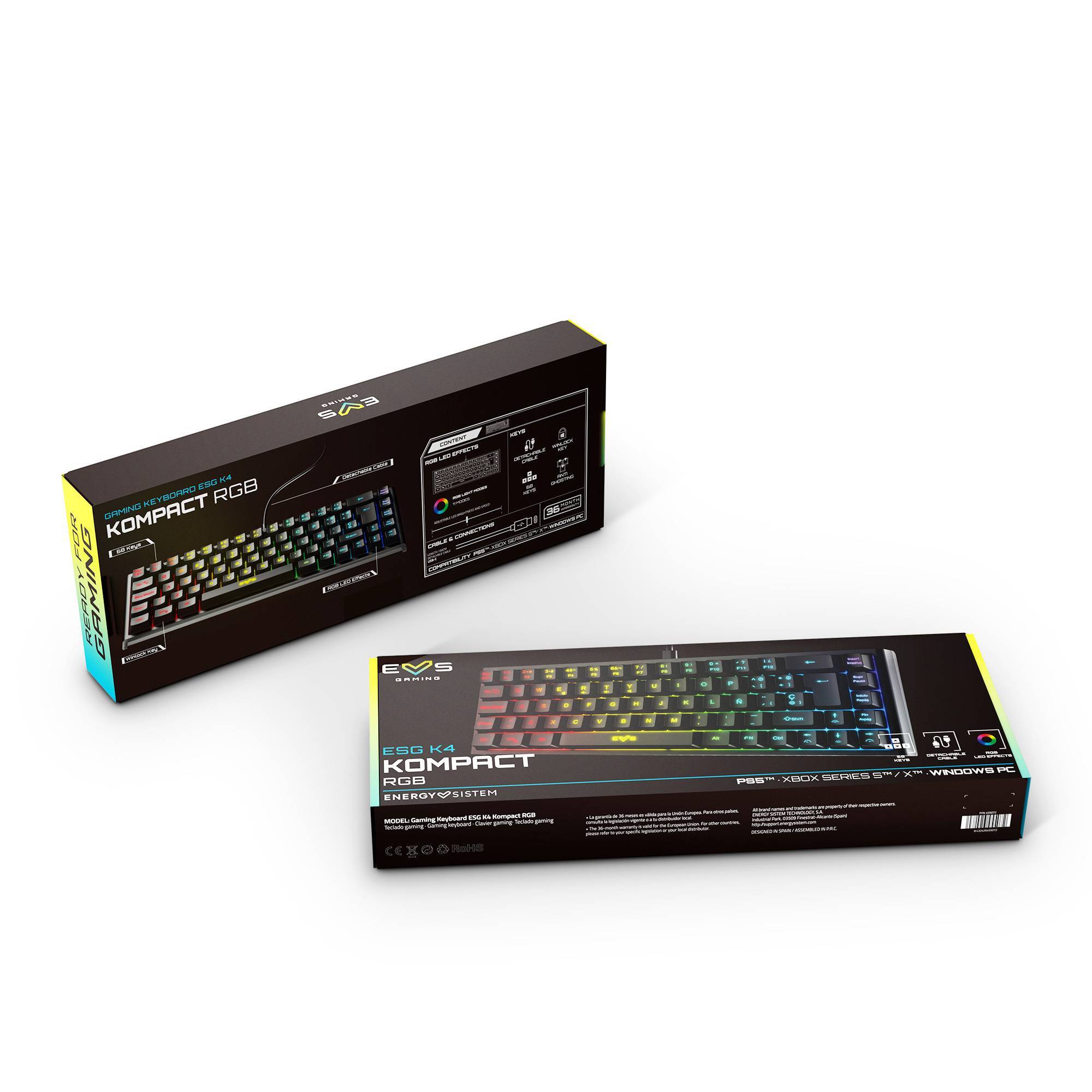 Gaming Keyboard ESG K4 KOMPACT-RGB