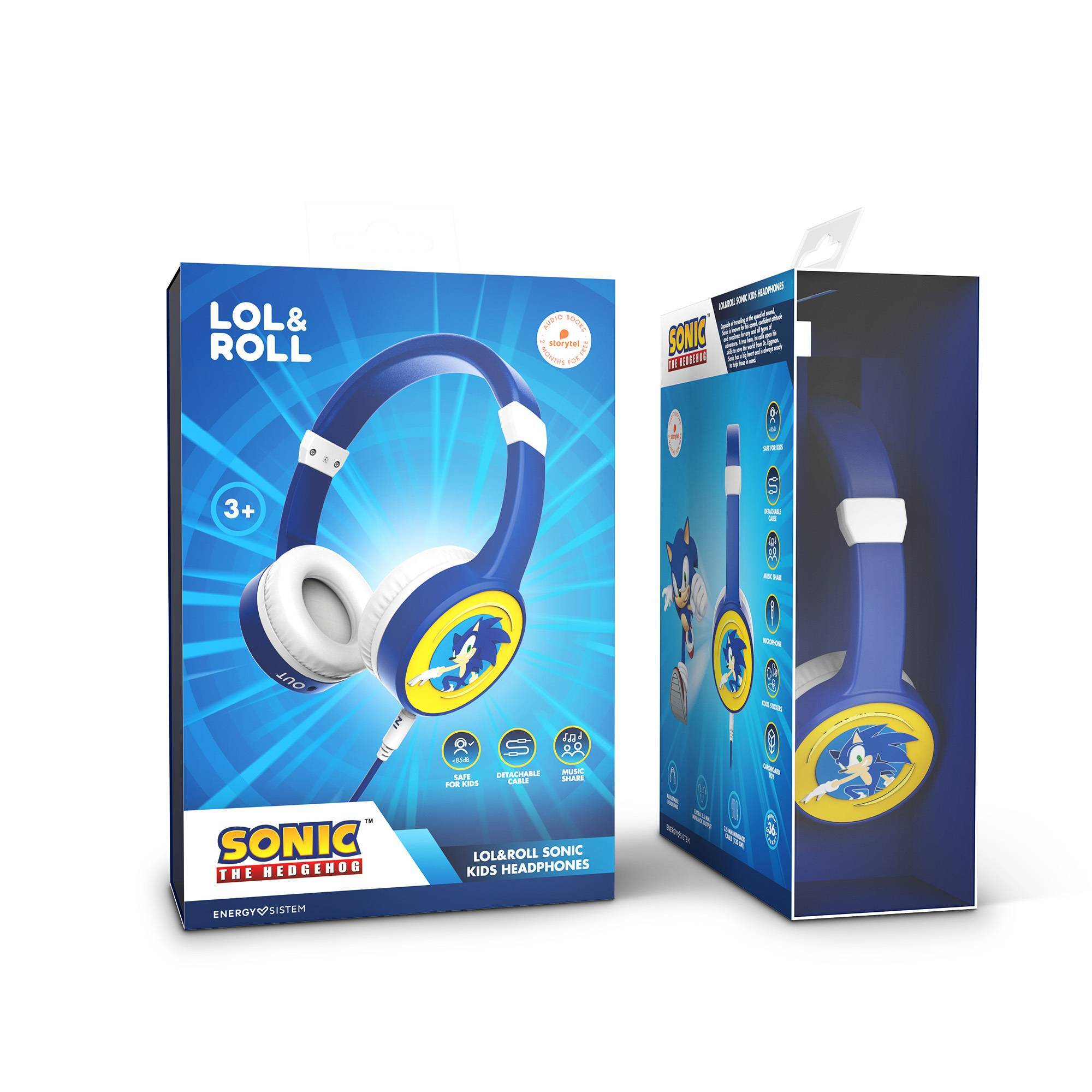 Lol&Roll Sonic Kids Headphones Blue