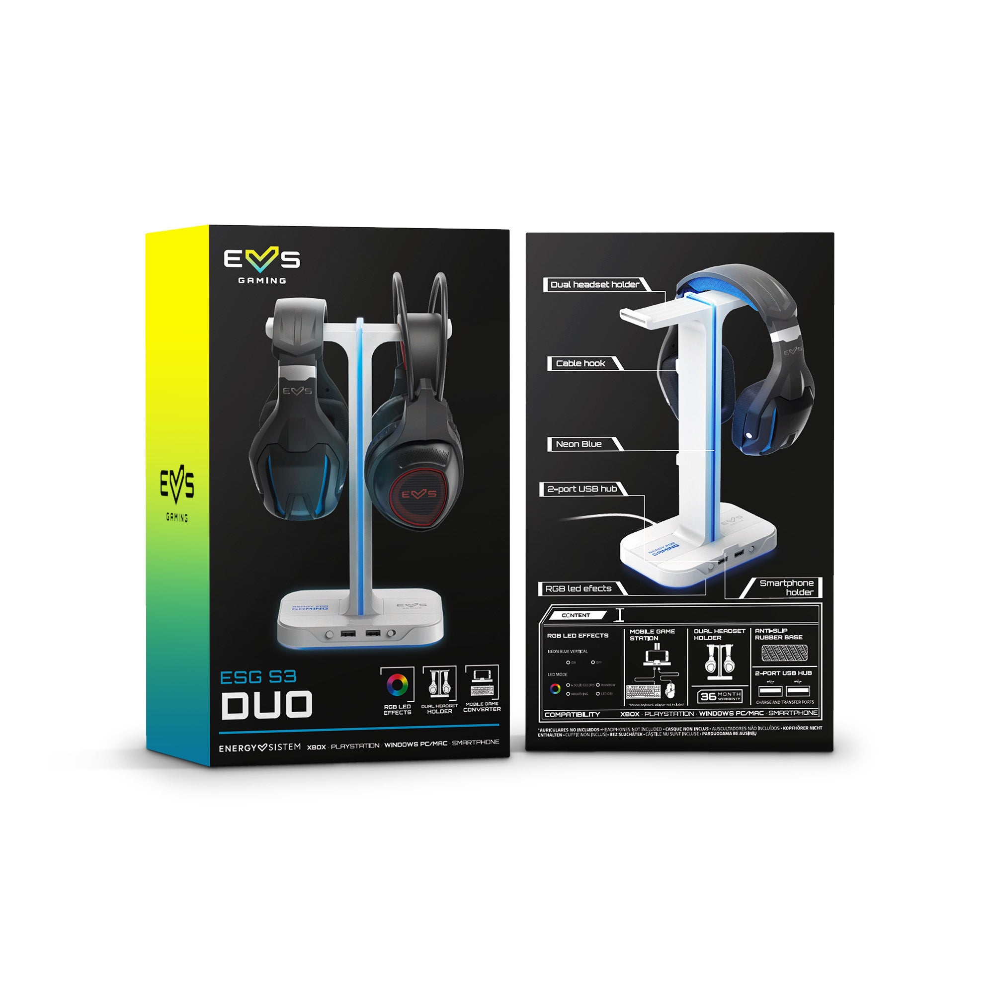 Gaming Headset Stand ESG S3 DUO