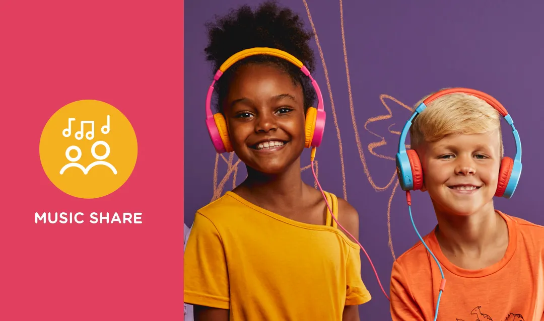 Auriculares Bluetooth infantiles con Music Share