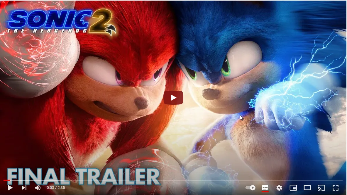 Sonic 2: quando e onde poderemos ver o filme na televisão