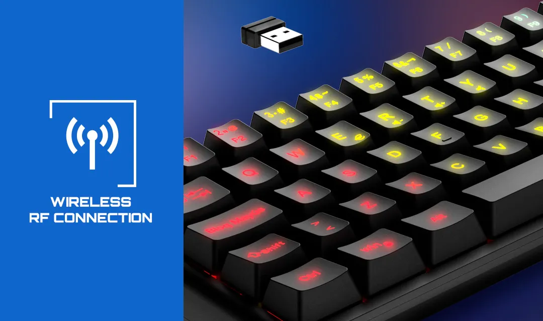 Teclado gaming inalámbrico ESG K4 KOMPACT-WIRELESS