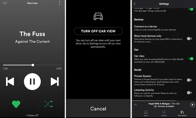 Spotify estrena nueva interfaz al conectar tu smartphone al coche