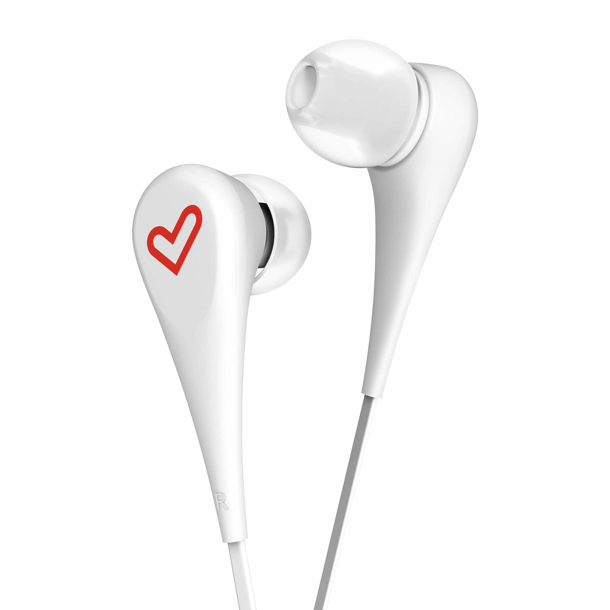 Includes a set of interchangeable earbuds in different sizes