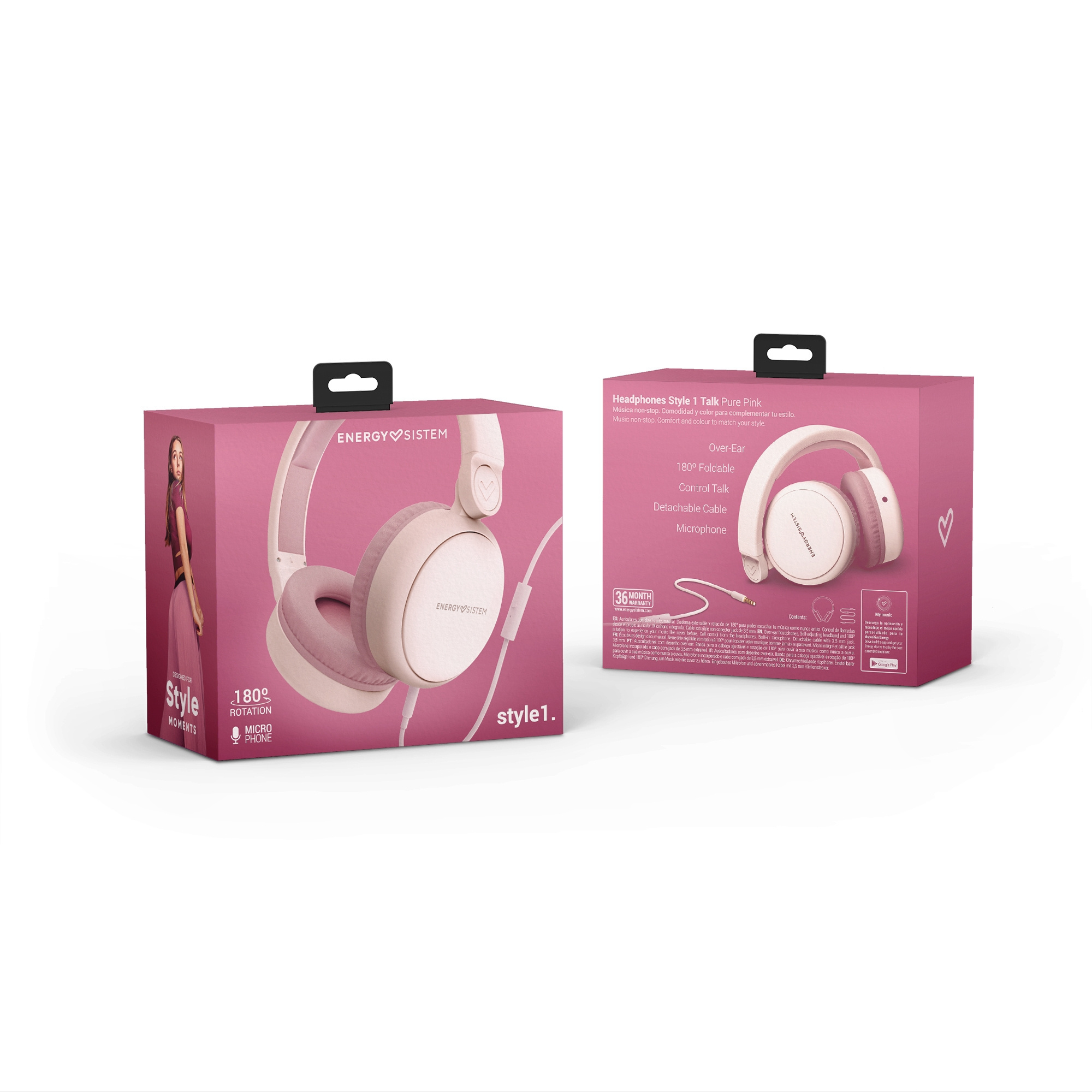 Headphones Style 1 Talk Pure pink