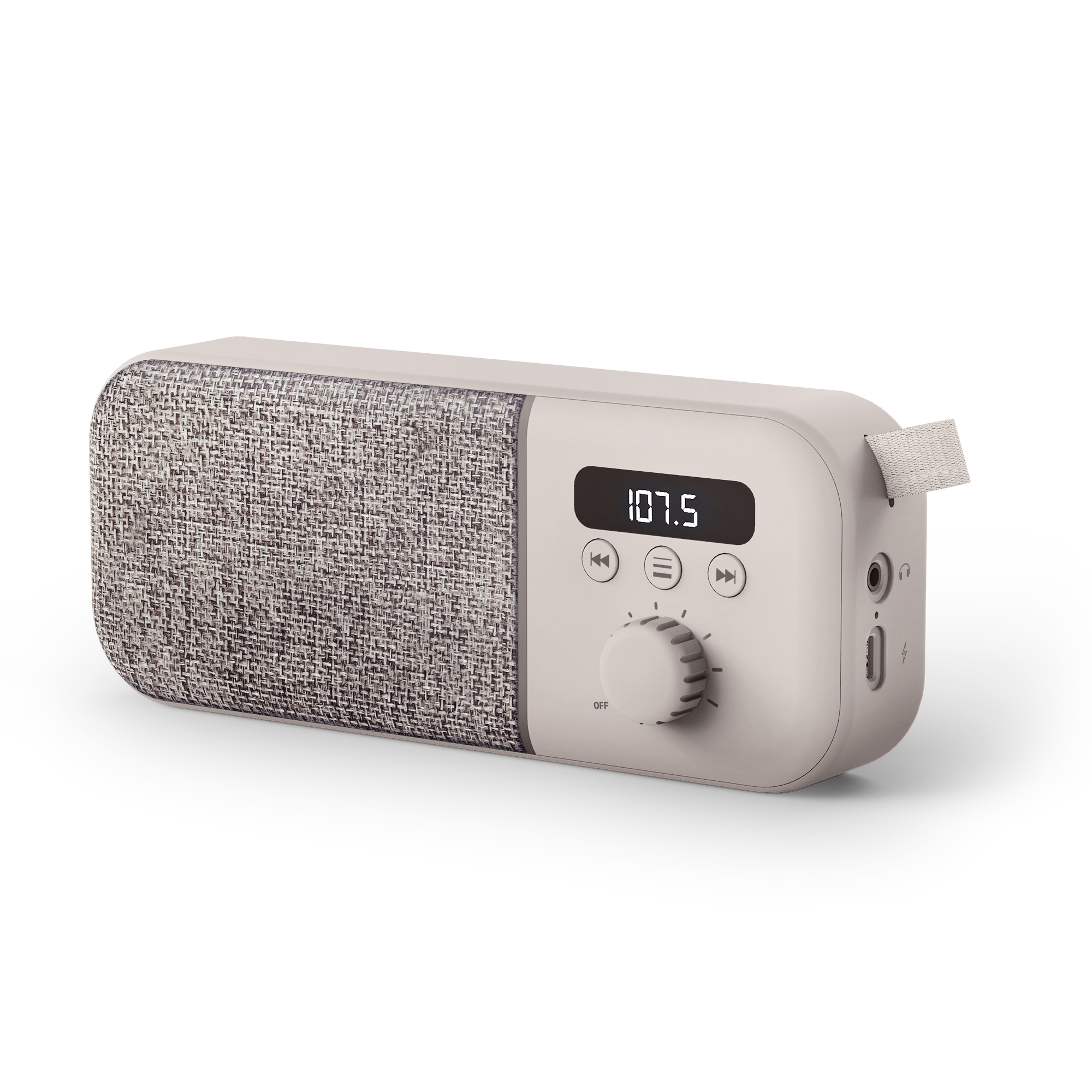 Distinguir Elástico pala Fabric Box Radio Cream | Radio portátil FM
