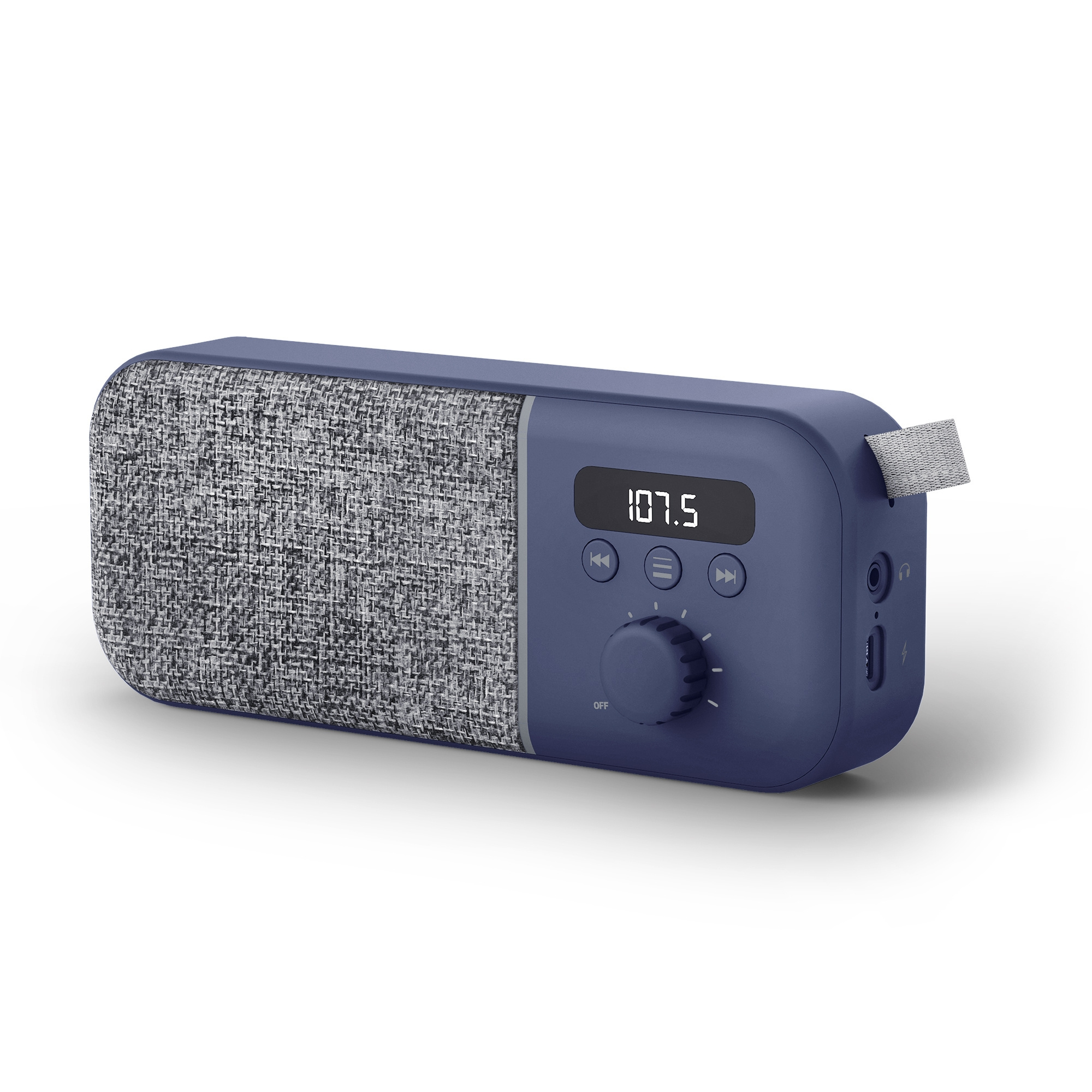 Fabric Box Radio Navy