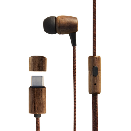 Earphones Eco Walnut Wood