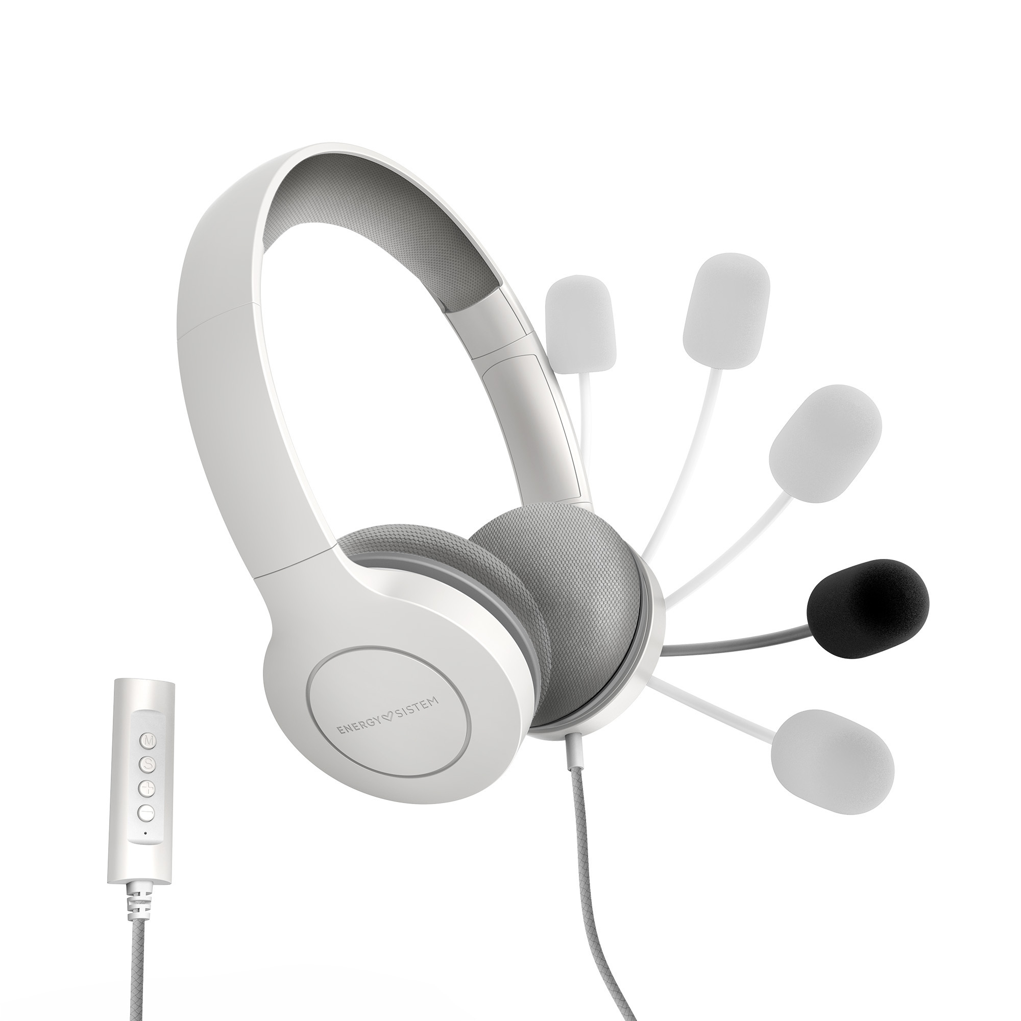 Headset Office 3 White  Auriculares con micrófono de oficina