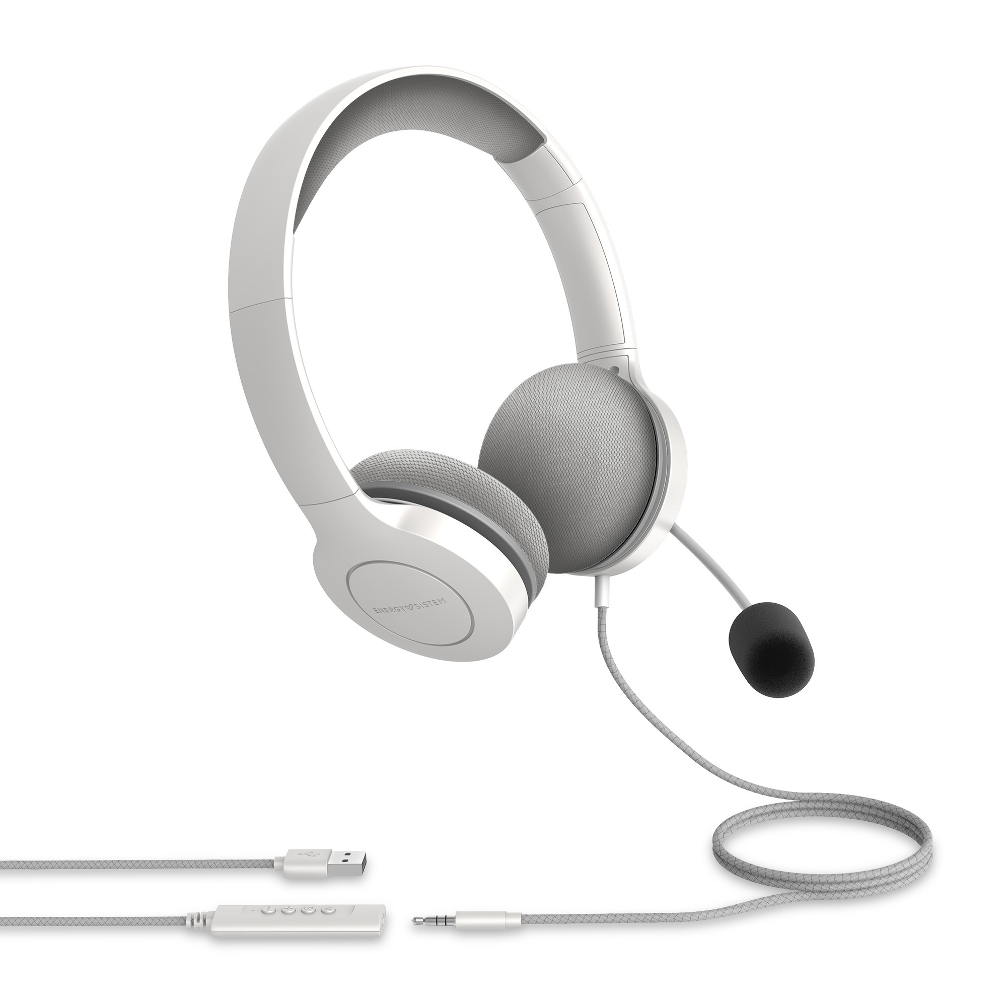 Headset for PC with audio controller to adjust the volume