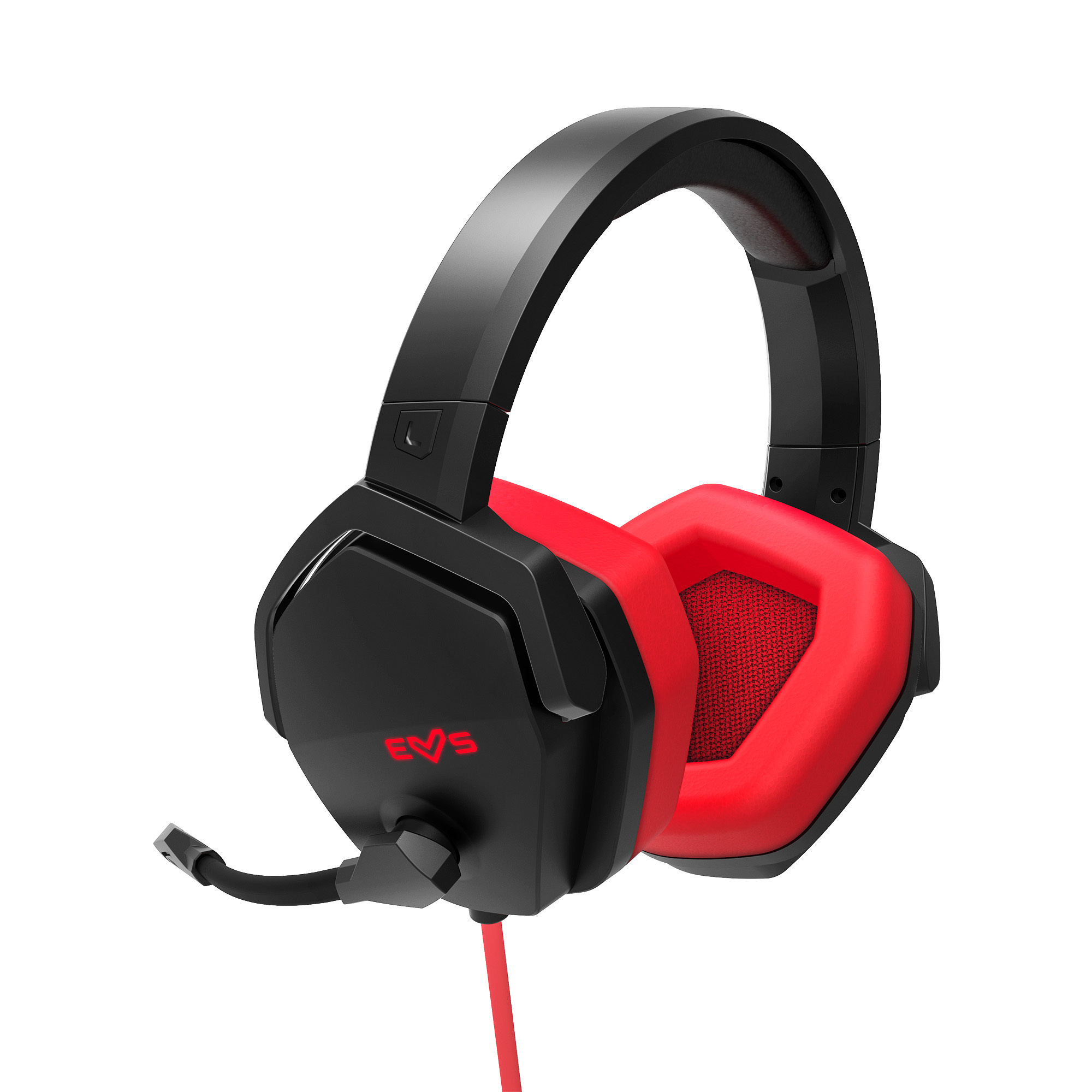 Gamer headset with over-ear protein leather ear pads