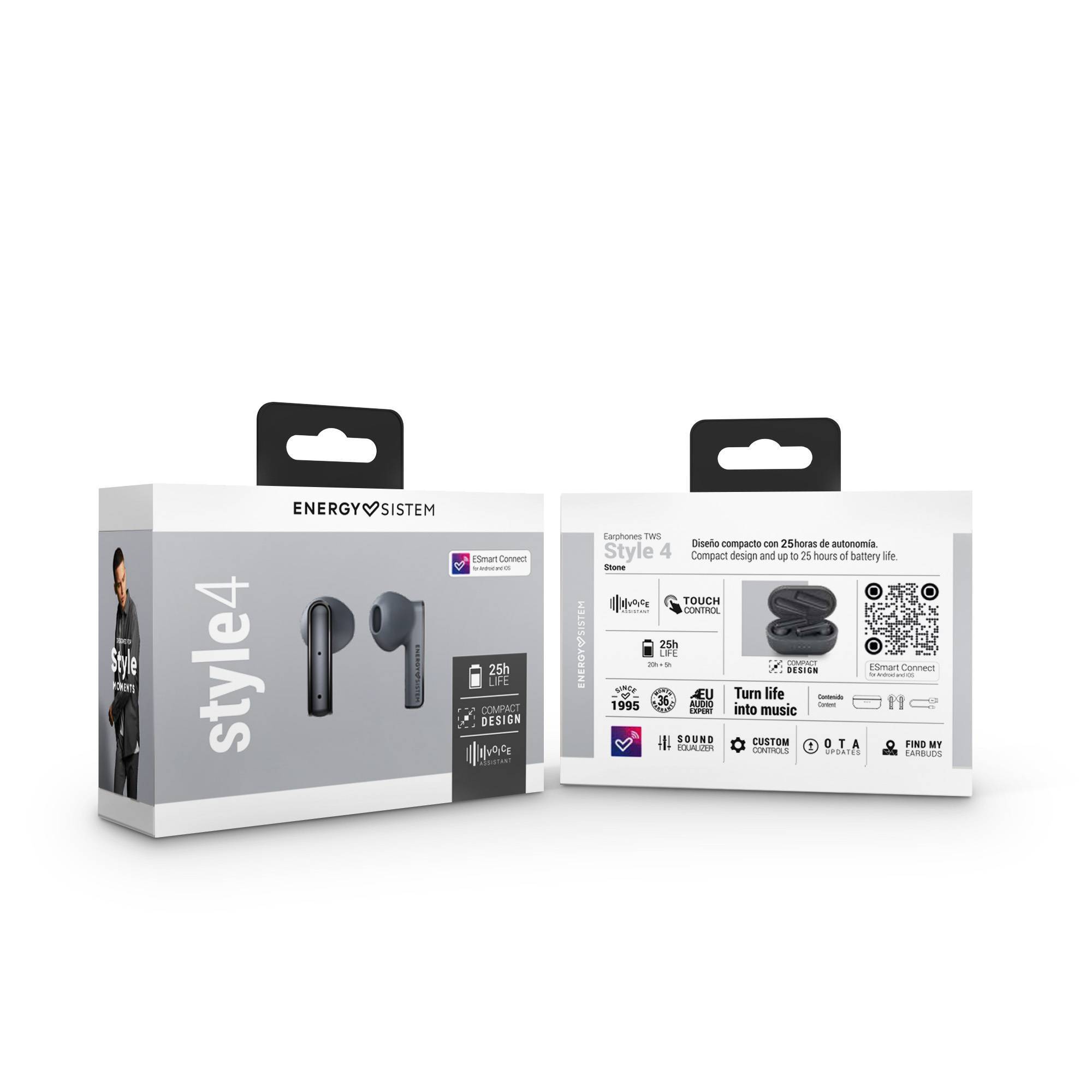 Packaging de los Earphones True Wireless Style 4 Stone