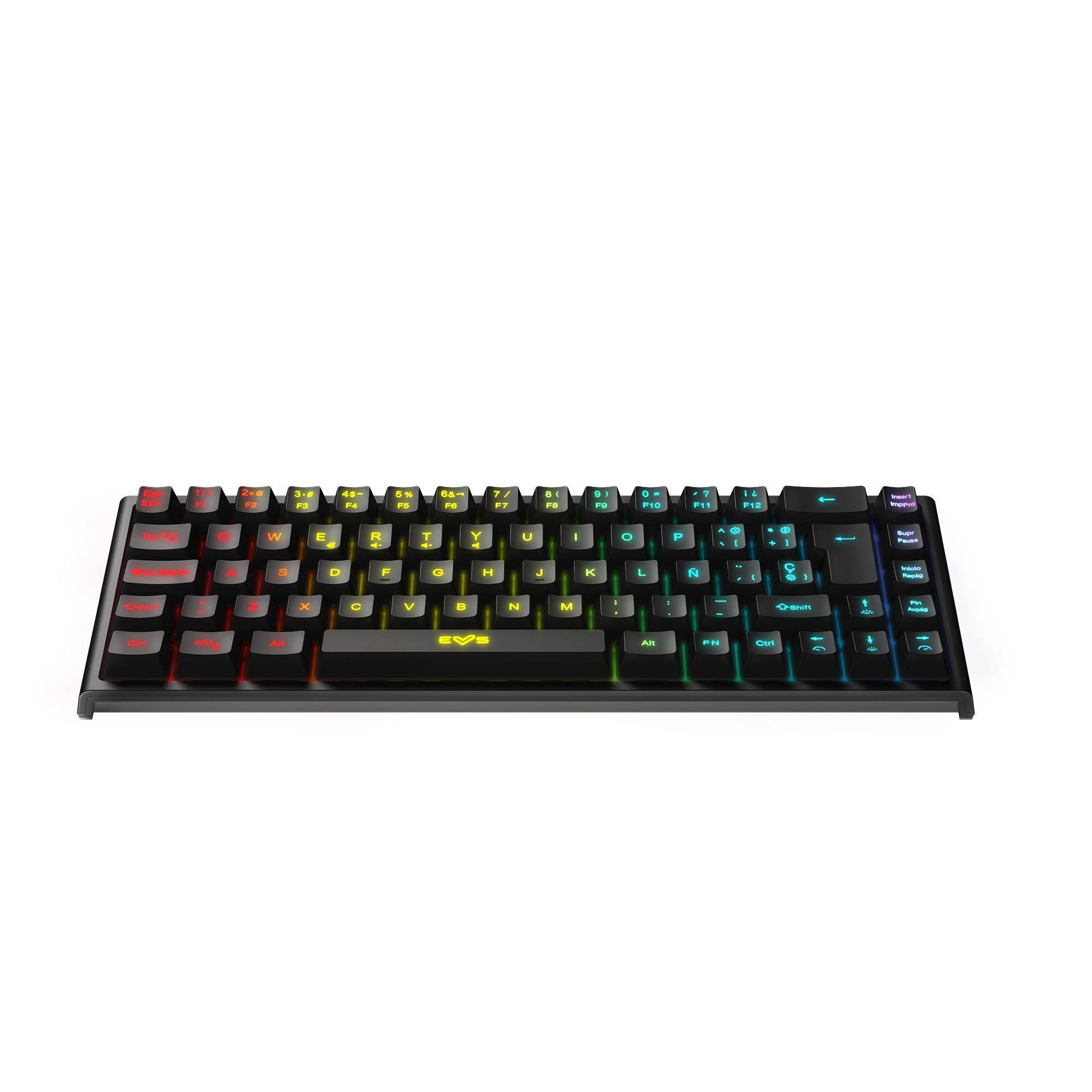 Compact wireless gaming keyboard with 68 keys