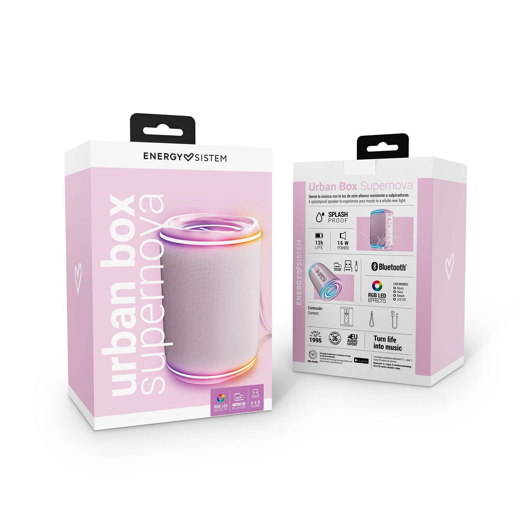 Urban Box Supernova portable speaker's packaging