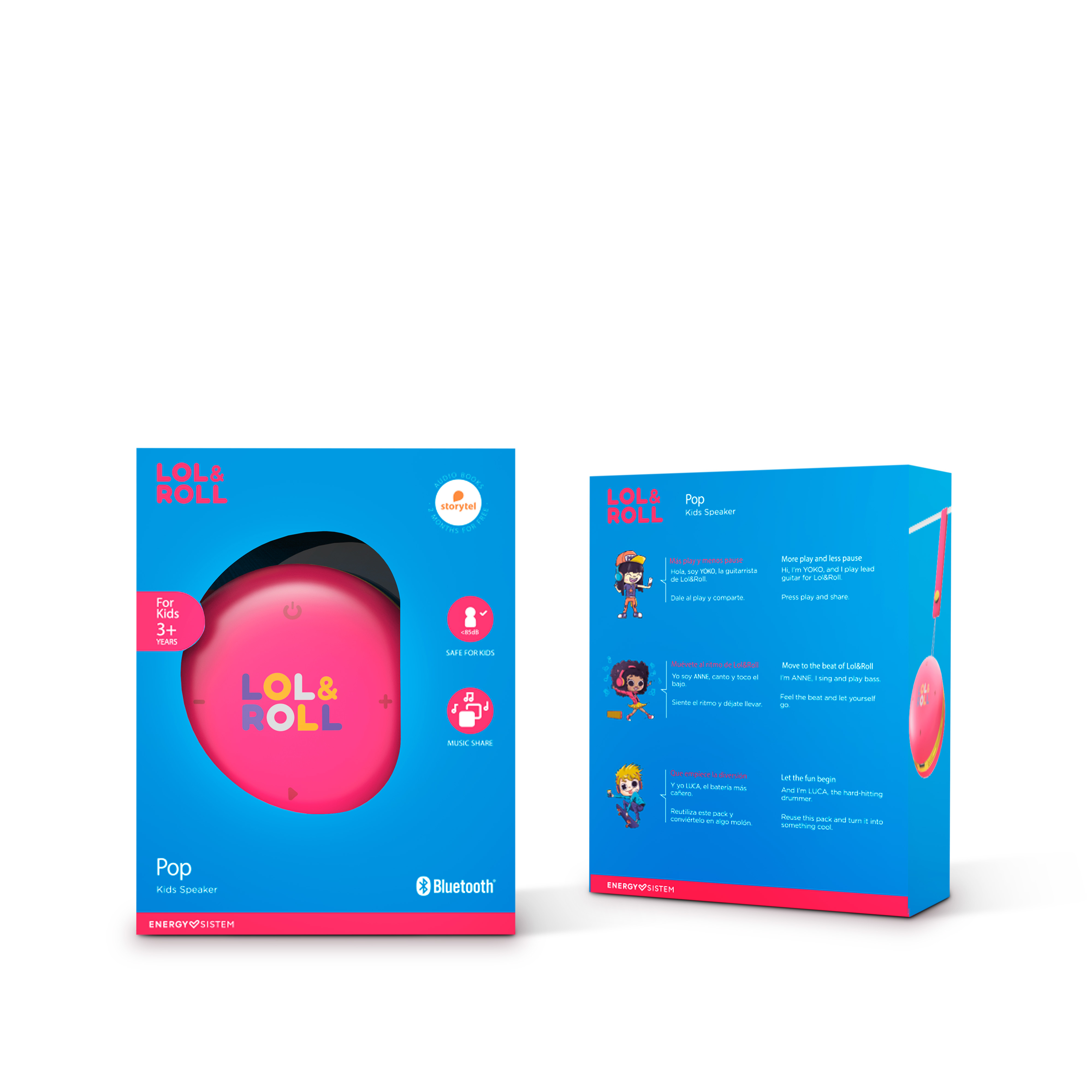 Packaging de los Lol&Roll Pop Kids Speaker