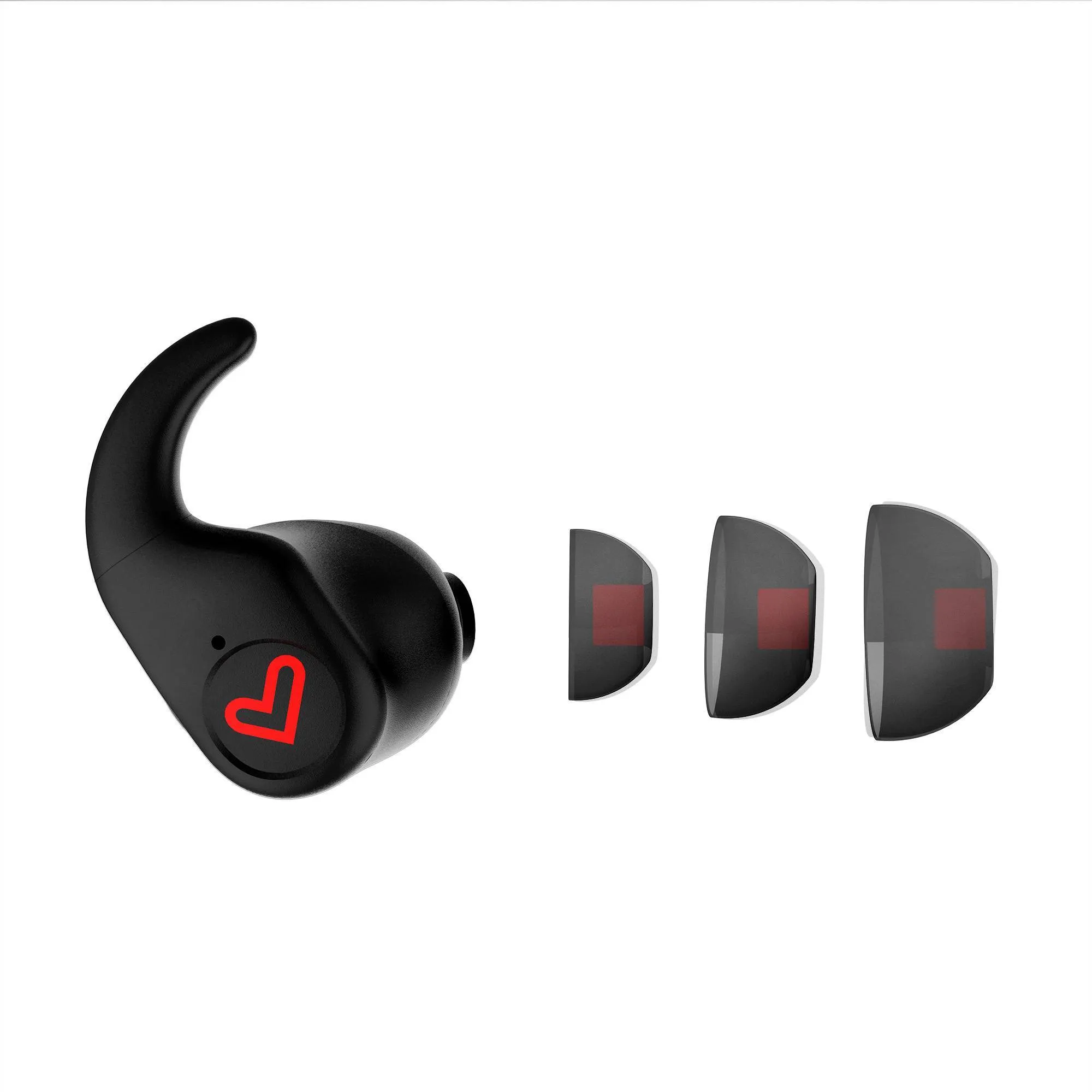 Secure-Fit+ system and ear tips in different sizes