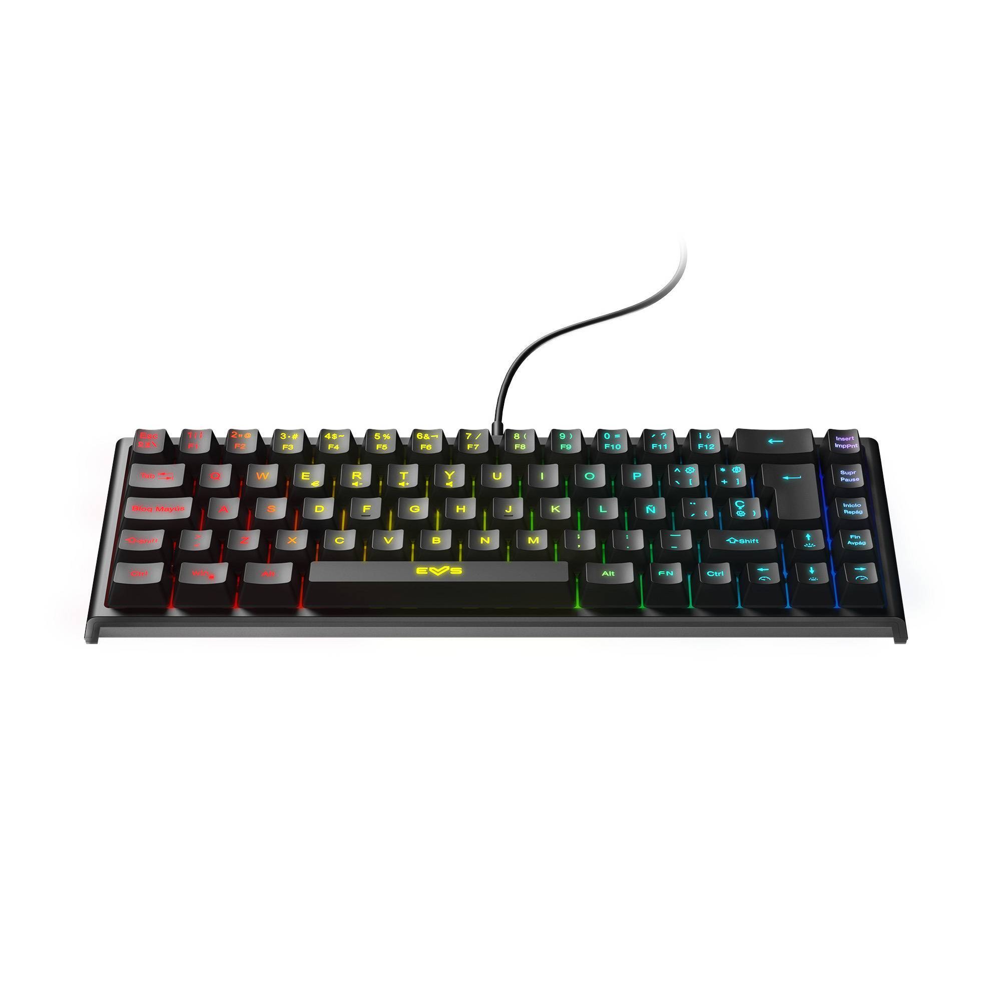 Compact membrane gaming keyboard with just 68 keys