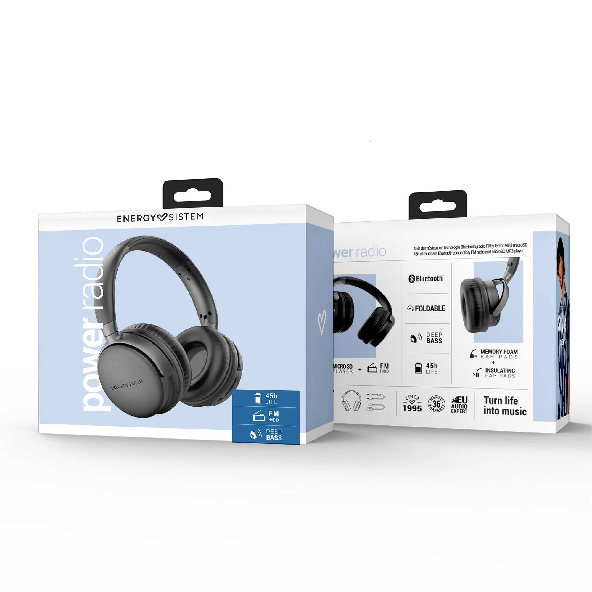 Energy Sistem - Hoshi Eco Auriculares Inalámbrico Diadema Llamadas/Música  USB Tipo C Bluetooth Gris