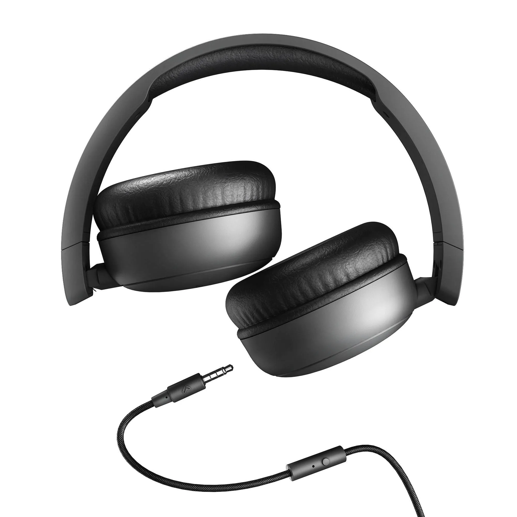 Soundspire foldable headphones with padded, adjustable, ergonomic headband.