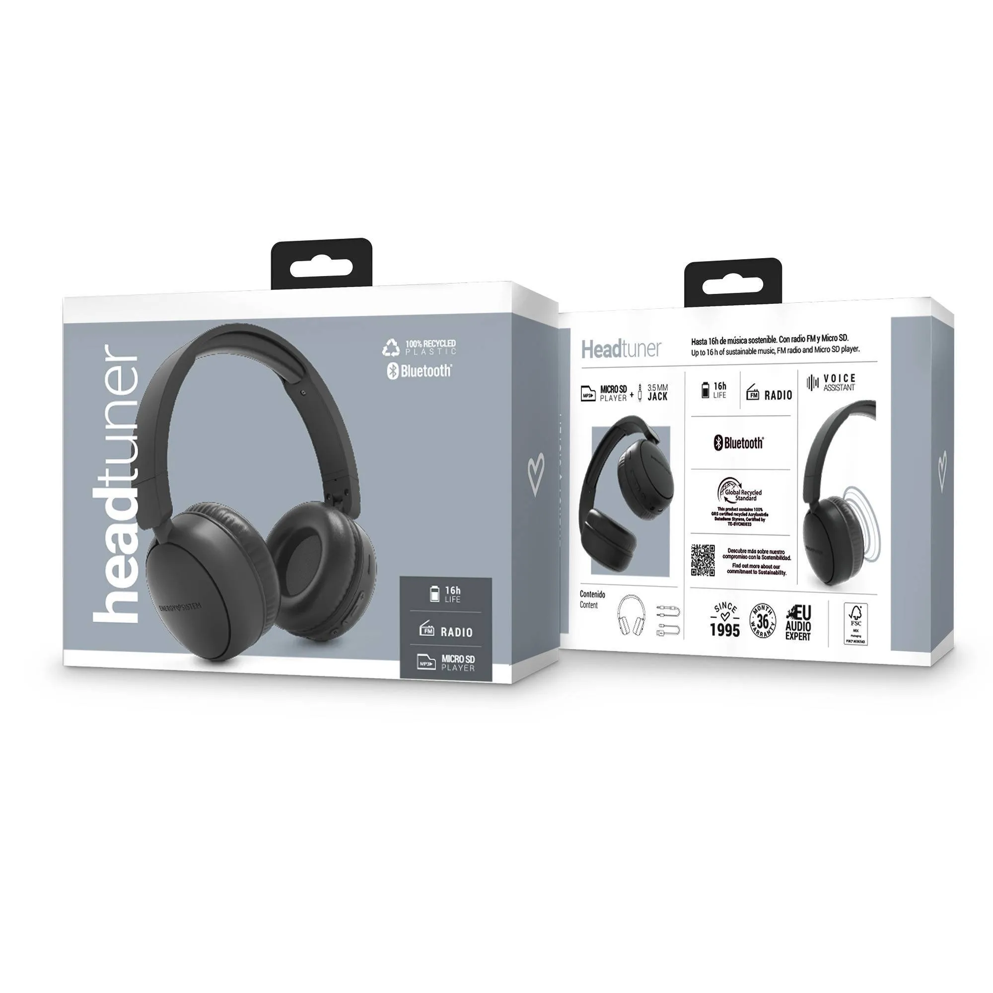 HeadTuner - Auriculares Bluetooth con radio FM 5