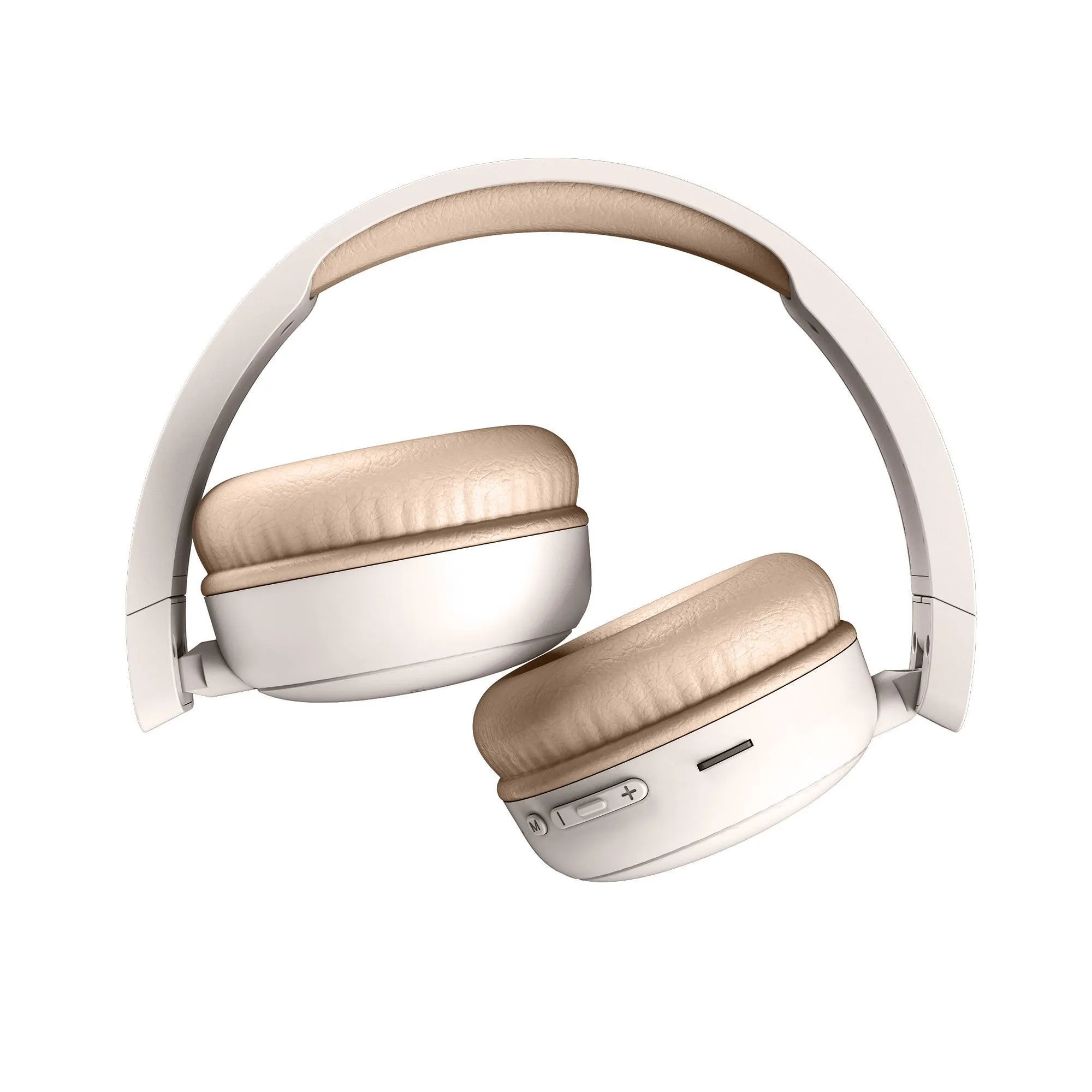 Auriculares Radio Color cream extensibles y con sistema de plegado para mayor comodidad.