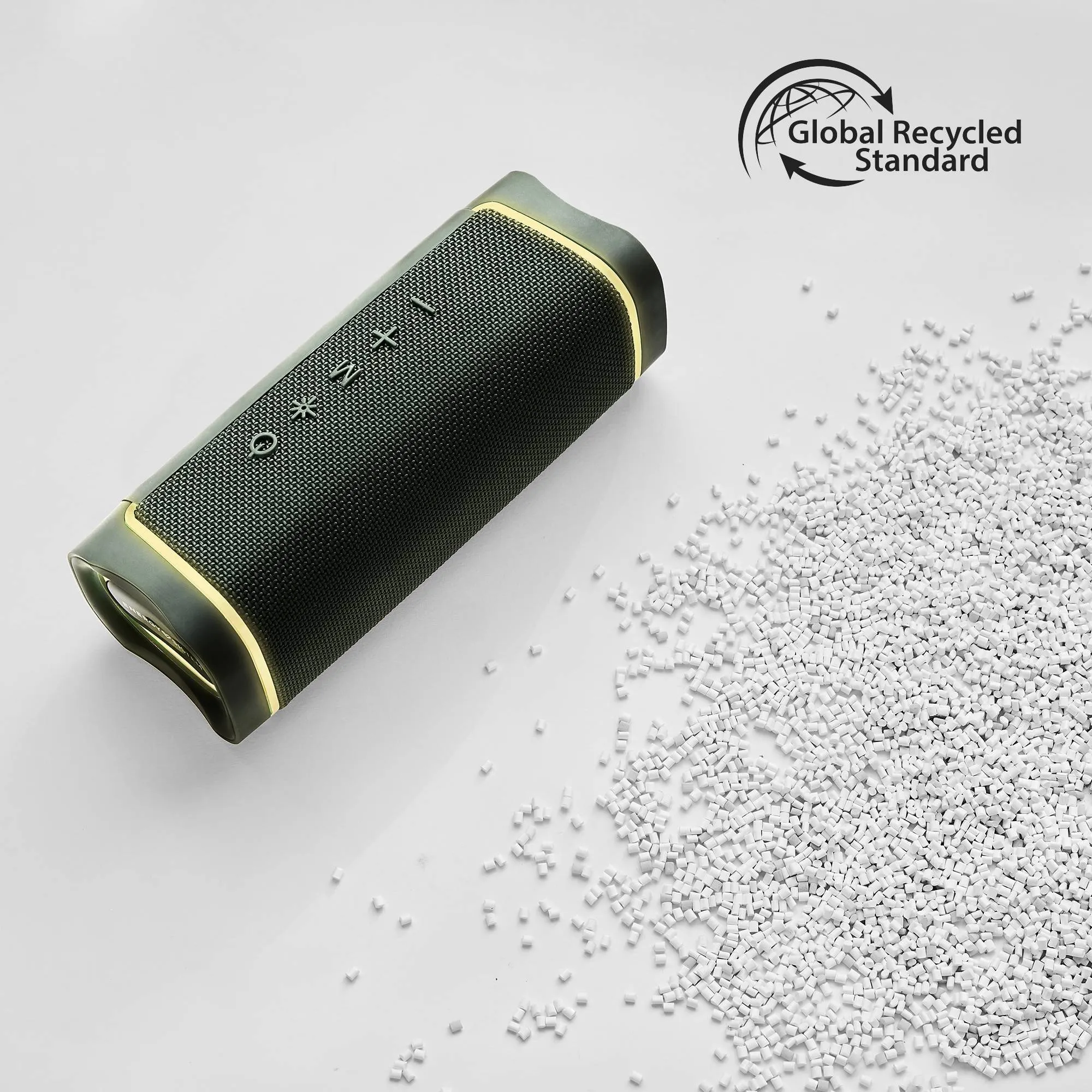 Coluna Bluetooth Yume ECO fabricada com plástico 100% reciclado 